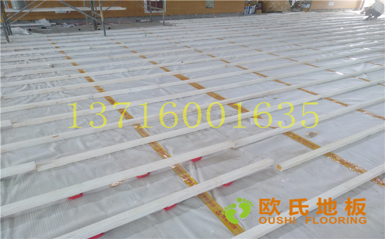 江蘇鹽城西環(huán)路小學體育館木地板案例—歐氏運動木地板廠家