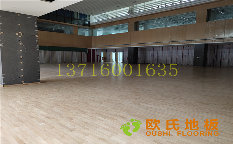杭州26號地塊商務金融籃球場木地板案例-歐氏運動木地板廠家