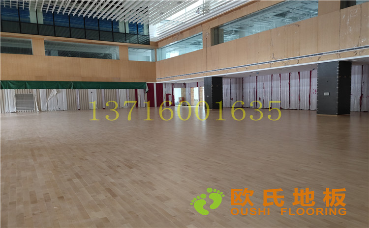 杭州26號地塊商務金融籃球場木地板案例-歐氏運動木地板廠家