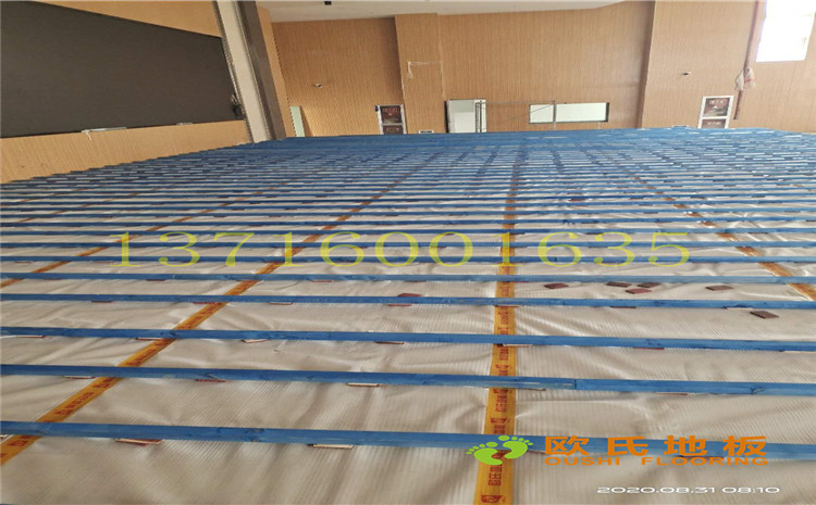 徐州市大馬路小學九龍湖分校禮堂舞臺木地板項目-歐氏運動木地板廠家